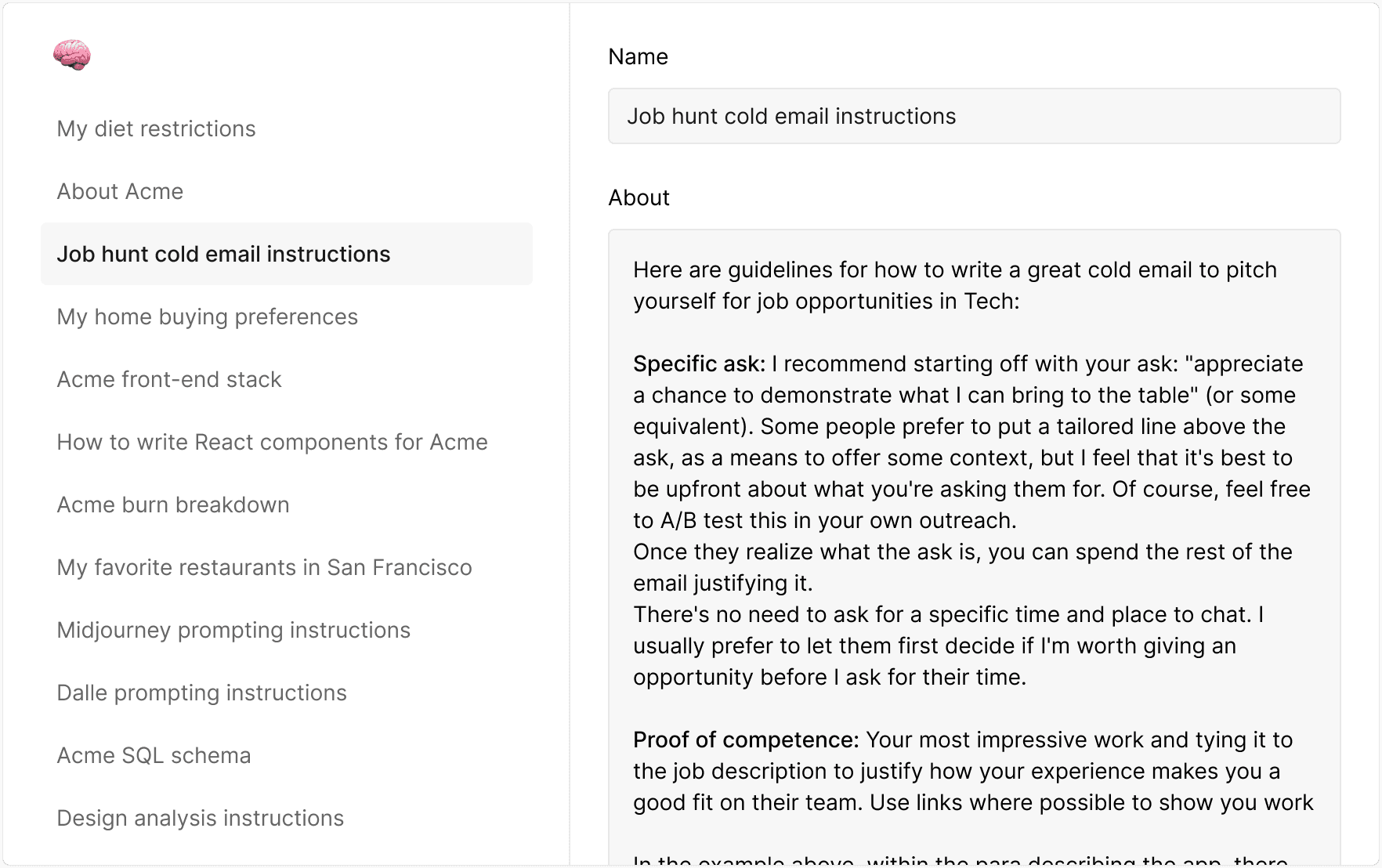 Typemagic context page